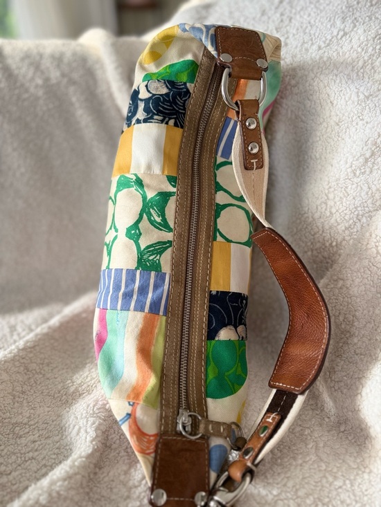 Vintage Y2K Coach Patchwork Hamptons Hobo Scribble Shoulder Bag Purse Floral - Picture 7 of 16